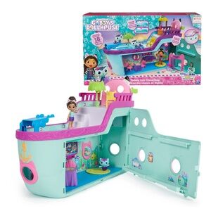Gabby’s Dollhouse, Gabby Cat Friend Ship Cruise Ship Toy Vehicle Playset
